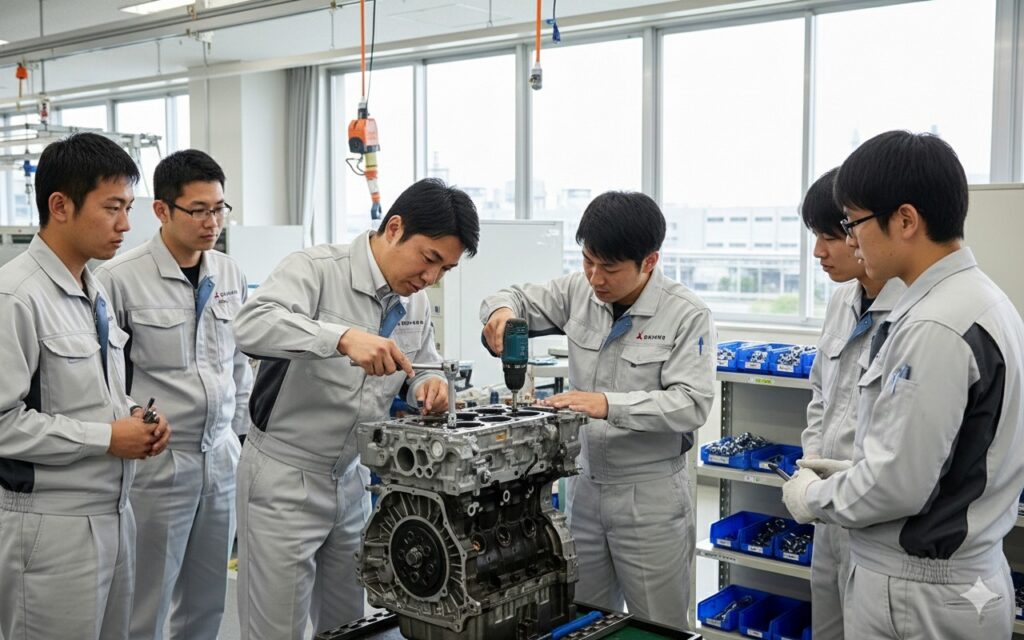 三菱自動車の実技テストのイメージ