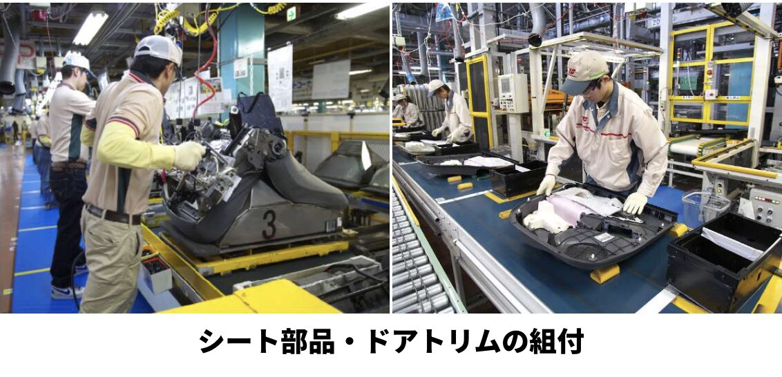 シート部品・ドアトリムの組み付け
