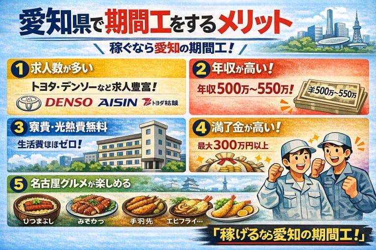 愛知県で期間工をするメリット