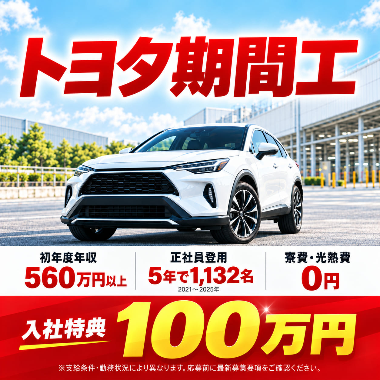 トヨタ期間工の2026年9月以降の最新求人